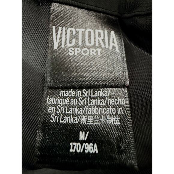 Victoria Sport Black Parachute Jumpsuit Zip Front Cinch Waist Cargo Pockets Sz M - Picture 8 of 9